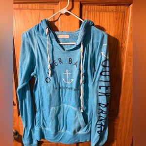 Ocean Drive Blue V-Neck Hoodie